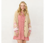 Lc Lauren Conrad Women's Long Cardigan Sweater WL23S036RS