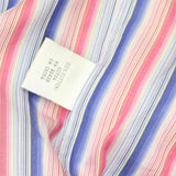 Bugatchi Mens Classic Fit Striped 100% Cotton Dress Shirt Blue Pink Multi XL