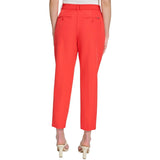 DKNY Womens Pleated Ankle Pants UB4PX100 Flame Red 18