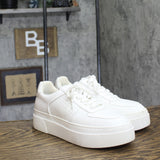 Steve Madden Womens Ledge Lace Up Casual Low Top Sneakers LDGE01S1 White 7.5M