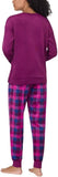 Nautica Women's 2 Piece Fleece Pajama Sleepwear Set 1812934 Purple Plaid S