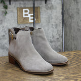 Cole Haan Women's Faux Suede Haidyn Bootie W21603 Stormy Gray Suede 5B