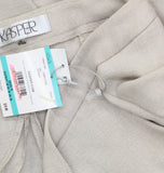 Kasper Extended-Tab Straight-Leg Trouser Dress Pants Summer Straw Gray 16