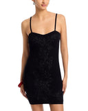 Aqua Placed Crochet Lined Midi Dress GMS58613 Black M