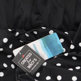 Swim Solutions Plus Size Polka Dot Swim Romper One Piece Rain of Dots Black 18W