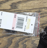 Michael Michael Kors Womens One Shoulder Cut Out One Piece Swimwear Black 10