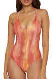 Becca Womens Standard Solar Energy One Piece Swimsuit 311057 Multicolor Red M