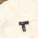 Aqua Womens Cotton Smocked Sleeveless Dress AQ08-01 White S