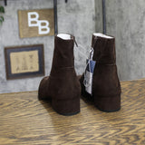 Universal Thread Ankle Boots with Block Heel and Memory Foam Insole Brown 5.5W