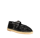 Aqua Womens Crochet Jolee Flats AQ-JOLEE Black 9.5M