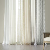 Regal Home Crushed Voile Sheer Grommet Top Single Curtain Panel White 50x63