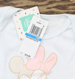 Disney Character Print Short-Sleeve One-Piece Bodysuits 3-Pack Pink Multi 24M