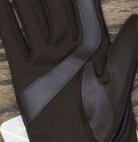 Isotoner Signature Womens Stretch Leather Touchscreen Gloves 430M3 Brown L/XL