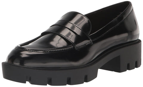 Nine West Womens Maibel 3 Slip On Platform Loafers WNMAIBEL3 Black Patent 8M