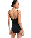 Bleu by Rod Beattie Womens Plunging V-Neck One-Piece Swimsuit RBKK25776 Black 4