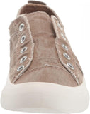 Madden Girl Retro Laceless Lillyy Sneaker Shoes Dark Oatmeal Fabric Brown 6.5M