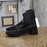 A New Day Womens Celaena Boots Mesh Block Heel 94568458 Black 8M