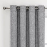 Max Blackout Campbell Grommet Blackout Single Curtain Panel Gray 50x95
