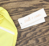 Salt + Cove Juniors Keyhole One-Piece Swimsuit 807037 Lemon Drop Yellow M