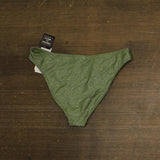 Salt + Cove Lurex Hipster Bikini Bottom SC25081GB Olive Green M