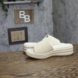Clarks Drift Twist Slide Wedge Sandals 26181604 Cream Brown 7W