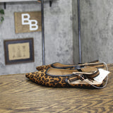 A New Day Womens London Sling Back Flats Sandals 94303556 Cheetah Brown 7.5M