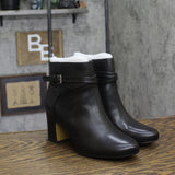 Bella Vita Arlette Dress Leather Buckle Booties ARLET Black 8.5N