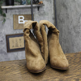 Universal Thread Womens Junie Boots Ruched Faux Suede 94568670 Brown 6M
