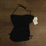 Becca Muse Bandeau Tankini Swim Top with Mesh Overlay 733557 Black M