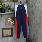 Reebok Womens Colorblock Nylon Track Pants IT5650 Vector Navy Blue XS