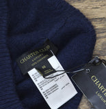 Charter Club Womens 100% Cashmere Cuffed Beanie 100160260HT Navy Blue