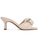 Alfani Womens Niah Knotted Slide Heeled Sandals 10014838600 White 9M