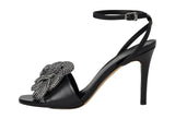 Michael Michael Kors Elodie Sandals Heeled Rosette Stiletto Heels Black 9.5M