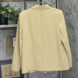 A New Day Crepe Slim Fit Blazer with Collar and Button Placket Tan Brown XL