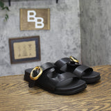 A New Day Womens Meg Sandals 2-Band Buckle 94748244 Black 6M