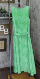 Tommy Hilfiger Belted Woven Sleeveless Surplice Dress New Leaf Green / Ivory 8