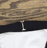 Mimi Flamingo Layered Slimming Triangle Swim Bra Top 900051012 Black / White 6