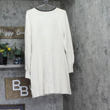 BCX Juniors Bow-Trim A-Line Sweater Dress 1104P5T Ivory Off White 2XL