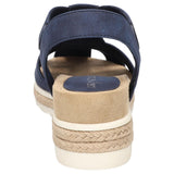 Easy Street Womens Freeport Wedge Heeled Sandals FREEPORT Navy Blue 8.5M