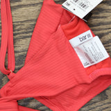 Bar III Womens V-Wire Plunge-Neck Bralette Bikini Swim Top Bright Rose Pink M