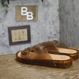 Shade & Shore Womens Gemma Jelly Sandals 94748344 Tan Brown 9M