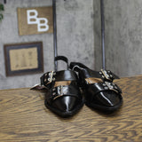 Wild Fable Womens Peyton Double Buckle Slingback Flats 90511436 Black 8M