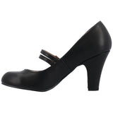 Journee Collection Womens Windy Round Toe Block Heel Mary Jane Pumps Black 7.5M