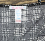 Pillow Talk Womens 2-Piece Lace Trim Plaid Pajama Set Black Multi M