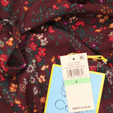 Cece Womens Printed Godet Bow Neck Dress 7052957 Wine Purple 8