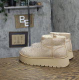 Wild Fable Womens Missy Platform Booties with Memory Foam Insole Beige Brown 7M