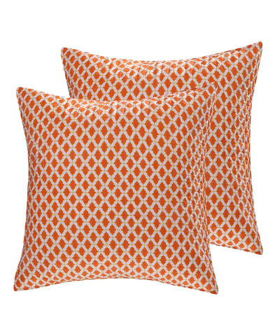 Levtex Mackenzie 2-Piece Euro Sham Set Orange Multi 26x26