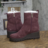 Lucky Brand Suede Almond Toe Ankle Chelsea Boots Booties Winter Cherry Purple 5M