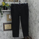 Gloria Vanderbilt Womens Plus Size Amanda Straight Leg Jeans Black 18W