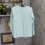 Volcom Womens Long Sleeve Rashguard Top 437009584 Sea Glass Green 2XL